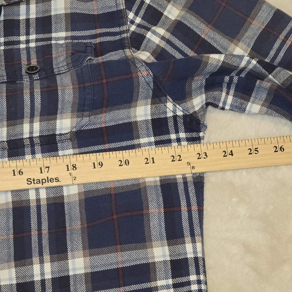 Jachs Men’s Flannel Shirt Blue Plaid Long Sleeve Button Front Casual Size M - Picture 10 of 10